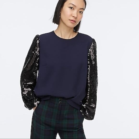 J. Crew Sequin‎ Top - Picture 1 of 9